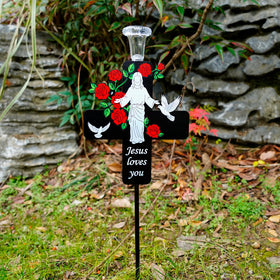VKEVOC solar cross with roses close-up of blossoms