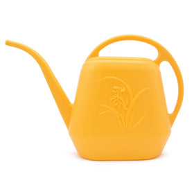 VKPLITE hand watering can in yellow, side view for precise indoor watering