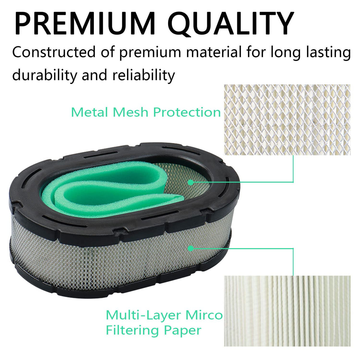 VKVXCLON air filter kit for Kohler 7000 series engines with direct-fit design