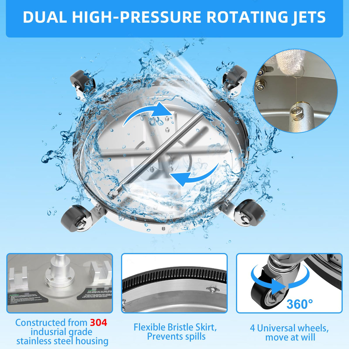 Vlaeng 360-degree wheels enable easy maneuvering across surfaces.