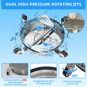 Vlaeng 360-degree wheels for easy maneuvering on driveways and patios