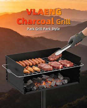 Vlaeng Charcoal Grill heavy-duty build ideal for camping and patios.