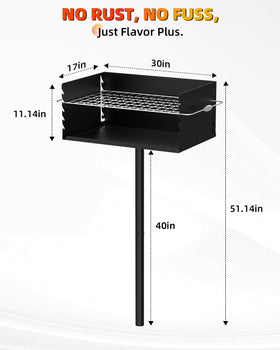 Vlaeng Charcoal Grill tilt grate demonstrates precise heat control.