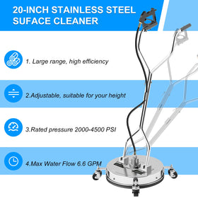 Vlaeng surface cleaner with dual handles reducing bending during washing.