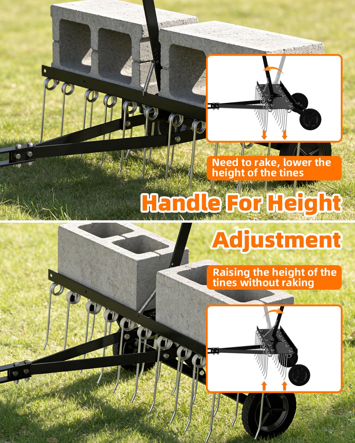 Vlaeng universal tow-behind connector compatible with tractors and ATVs