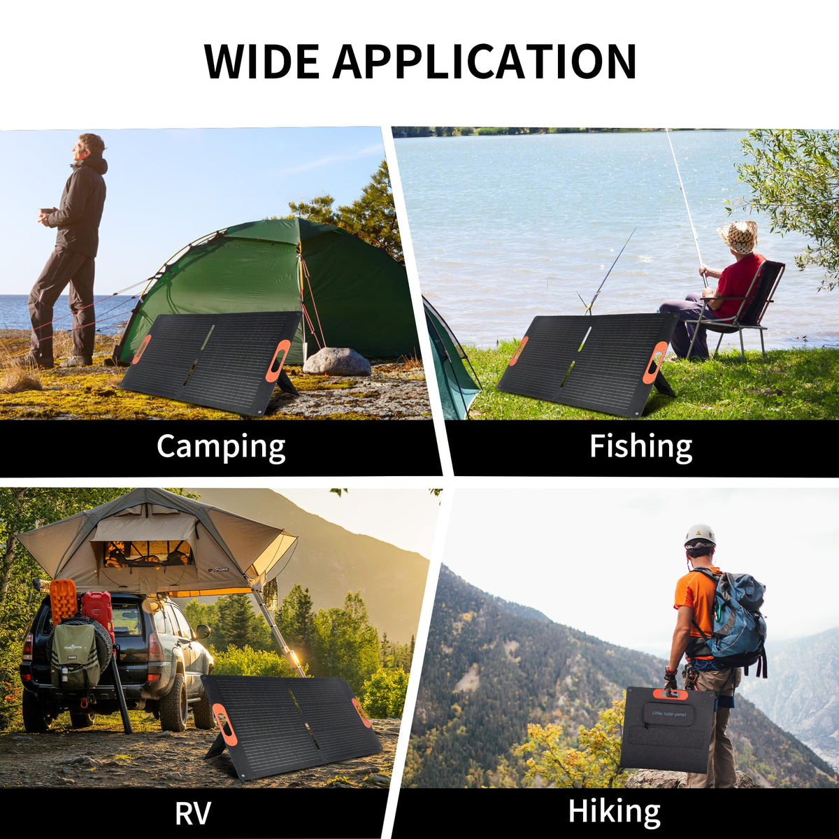 VLAIAN 100W in outdoor camping setup for off-grid power