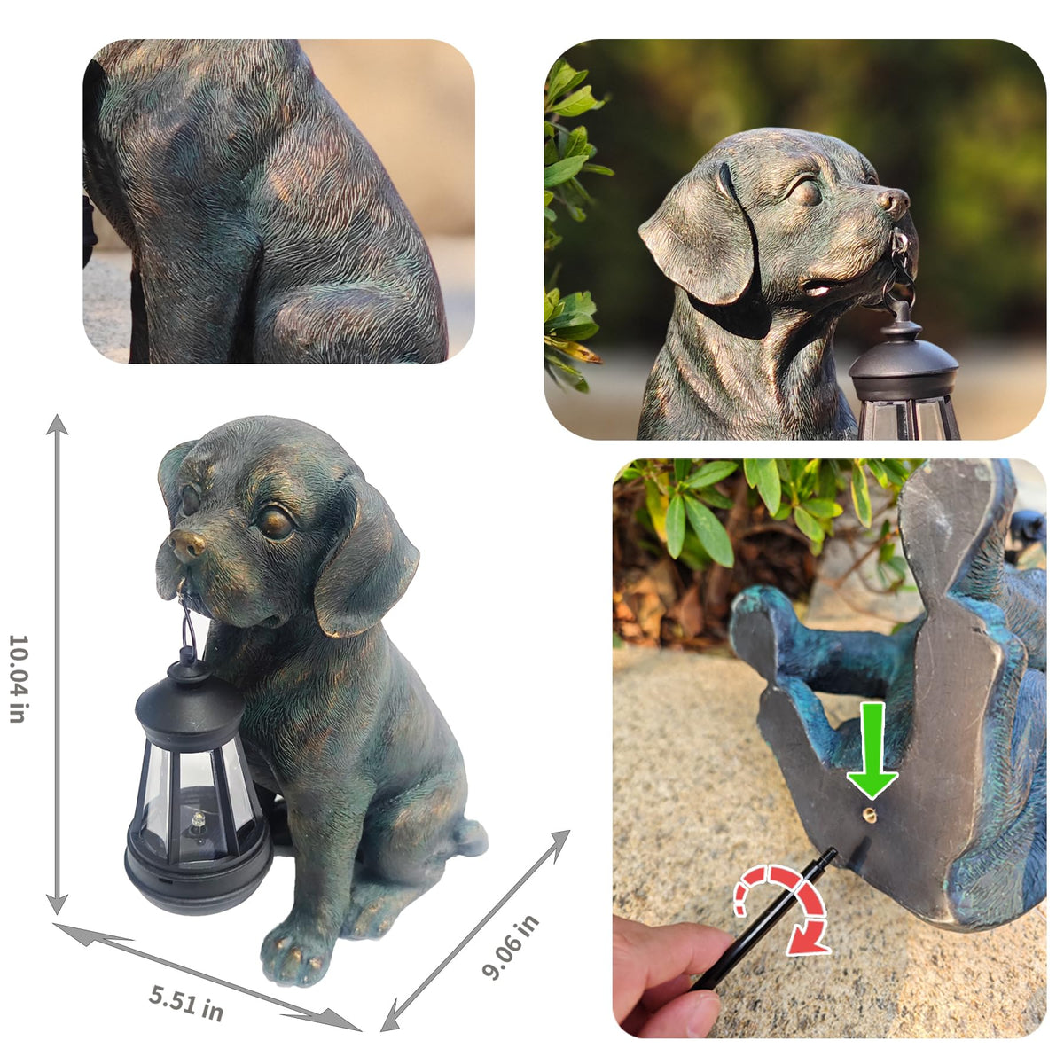 Vlyrofea weatherproof statue withstands sun, rain, and snow in yards.