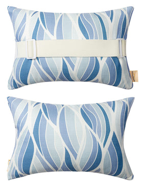 vmgreen outdoor pillow on chaise lounge provides neck support and comfort.