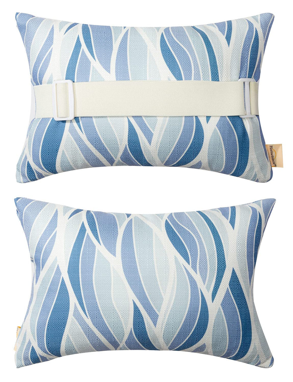 vmgreen outdoor pillow on chaise lounge provides neck support and comfort.