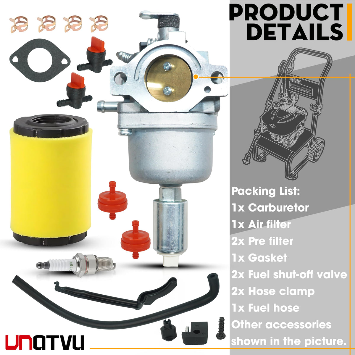 VNATVU carburetor installed in mower for smoother operation
