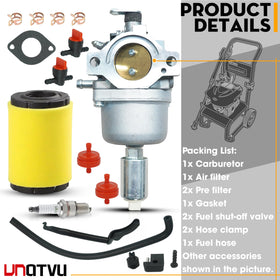 VNATVU carburetor installed in mower for smoother operation
