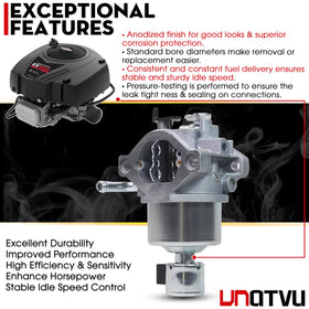 VNATVU carburetor side view showing fitment for Briggs & Stratton systems