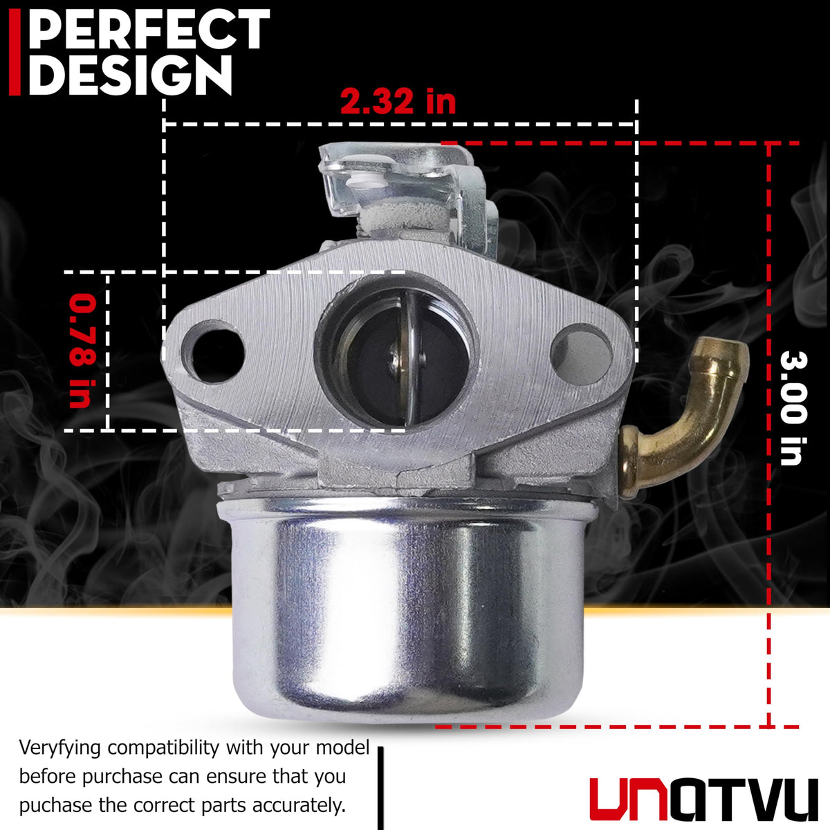 VNATVU spark plug included for consistent ignition