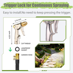 VNEIRSHAH nozzle handles garden, car washing, patios, and pet baths.