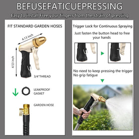 Universal 3/4 inch hose fit on VNEIRSHAH nozzle for standard hose compatibility
