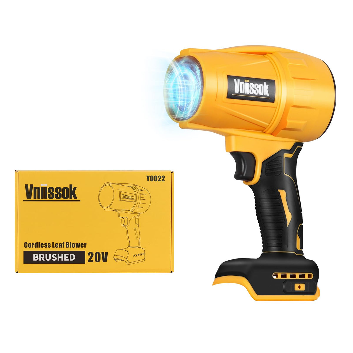 Vniissok electric cordless leaf blower for patio cleanup and dust removal