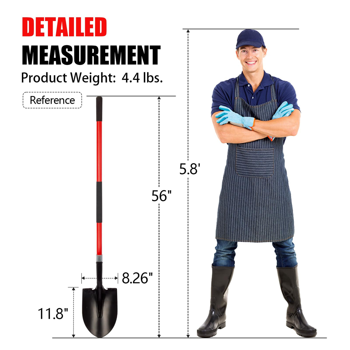 Durable steel blade built to withstand hard ground and grit