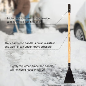 VNIMTI Ice Chopper in use on a driveway demonstrates effective ice breaking.