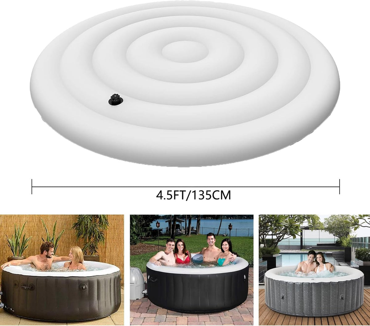 VniYors Coleman spa cover fits round models for seamless compatibility.