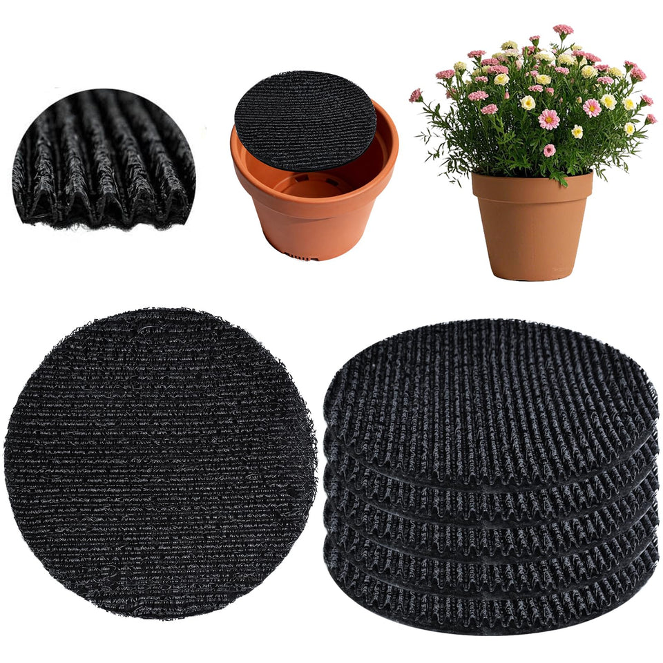 Voccos 3pcs 12-inch round drainage discs protect soil while ensuring clean drainage.