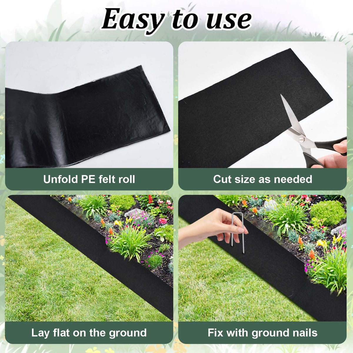 Voccos border mowing strip setup illustrating clean transitions between bed and lawn.