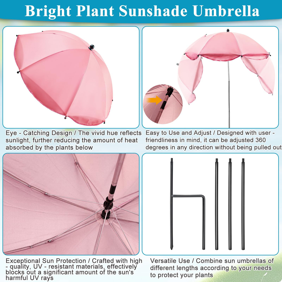 Voccos durable alloy frame supports a sturdy garden shade canopy.