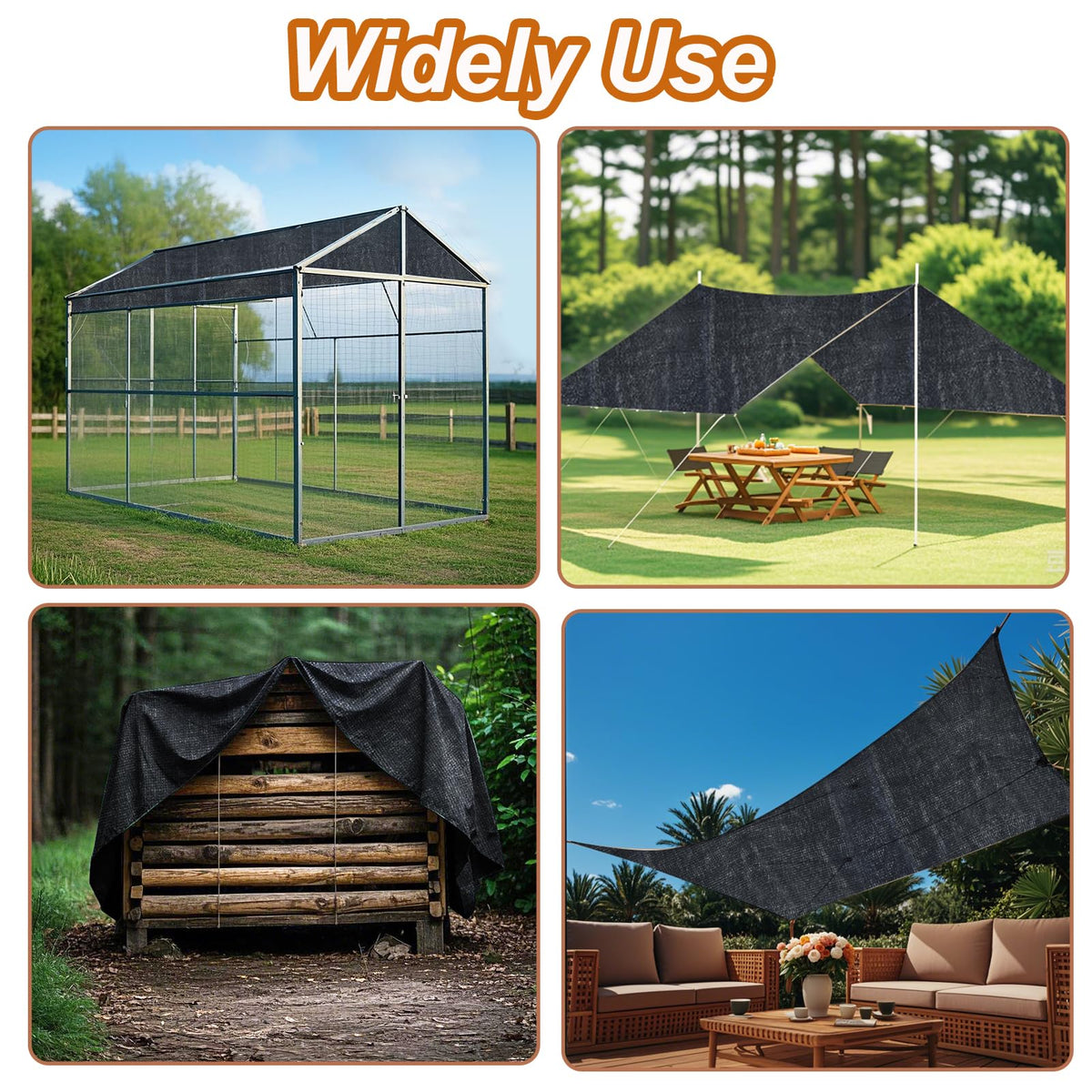 Voccos UV-stable shade cloth withstands prolonged outdoor use.
