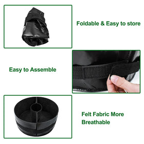 Voccos felt texture close-up highlights breathable material for plant health.