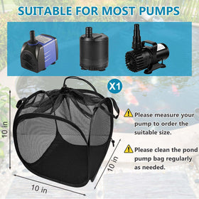 Voccos metal-frame pond filter basket keeps its shape to prevent clogging