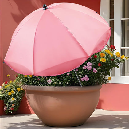 Voccos 26-inch plant umbrella canopy shading potted plants outdoors