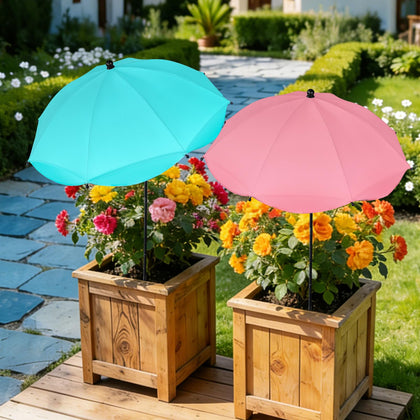 Voccos plant umbrella with a 26-inch canopy shields tender seedlings from harsh sun.