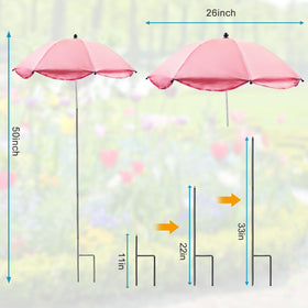 Voccos plant umbrella adjustable angle for precise shading