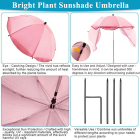 Voccos plant umbrella easy-assembly two-piece setup