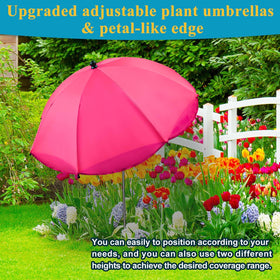 Voccos plant umbrella petaled-edge canopy adds garden charm
