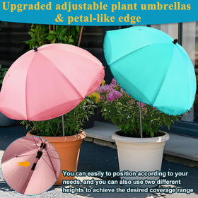 Voccos plant umbrella petal-edge canopy adds decorative appeal