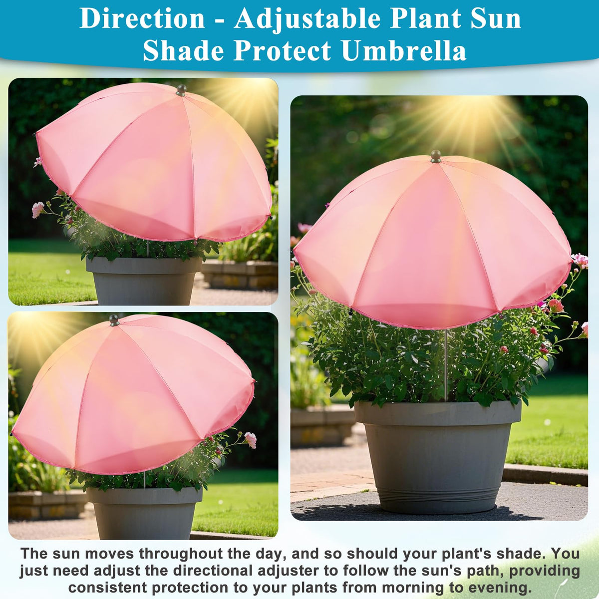 Voccos plant umbrella used to shade delicate garden plants and seedlings