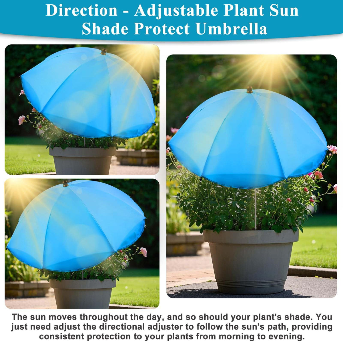 Voccos plant umbrella rainproof polyester fabric durable in sun and rain