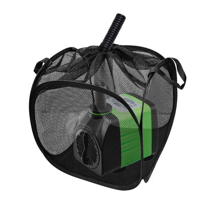 Voccos pop-up pond filter bag protecting pumps from debris