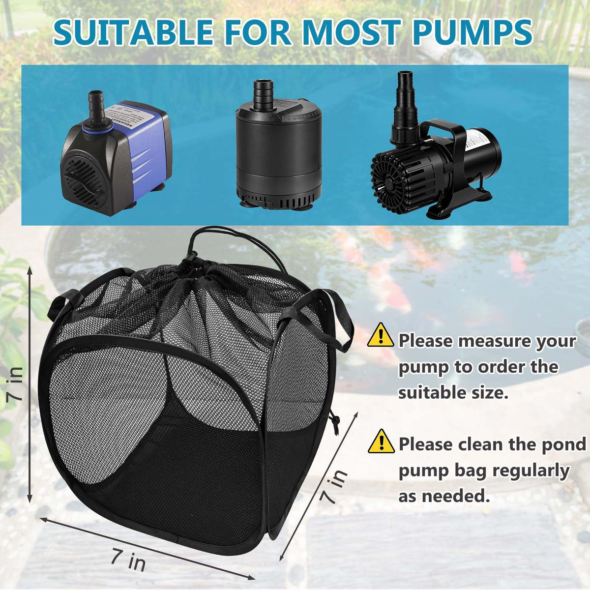 Voccos stainless steel frame keeps the filter bag shape during use