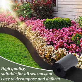 Voccos U-shaped stakes securing the edging for stable, tool-free installation.