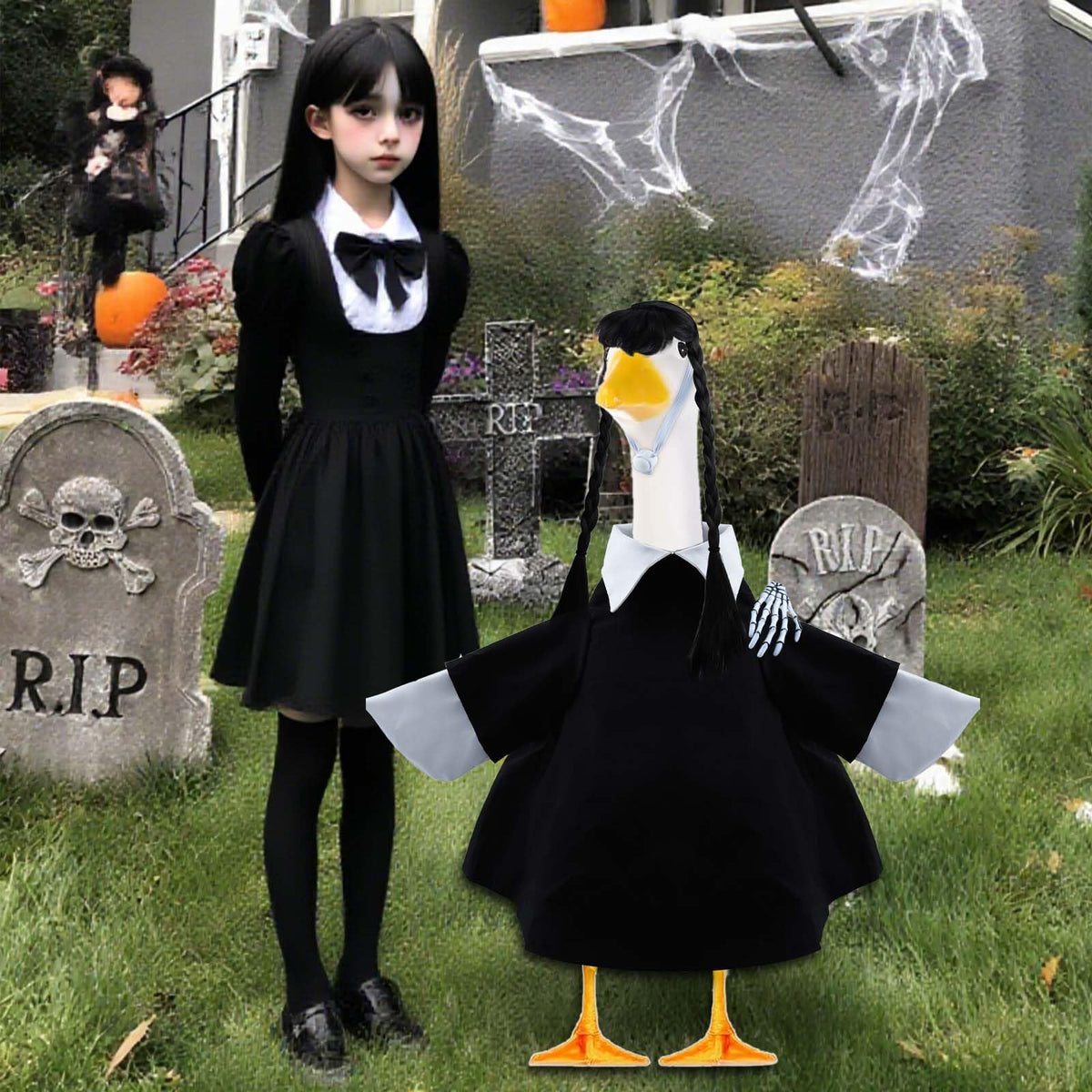 Voccos weather-resistant fabric keeps outdoor Halloween display durable