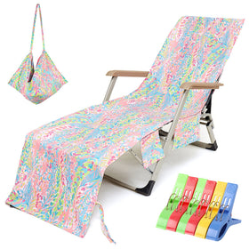 VOCOOL Beach Chair Towel Pink: soft cover for outdoor lounging.