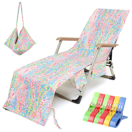 VOCOOL Beach Chair Towel Pink: soft cover for outdoor lounging.