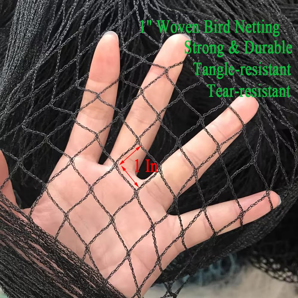 Vocray heavy-duty netting 1 inch mesh keeps small animals out of gardens.