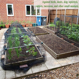 Vocray garden netting deters birds and small animals from vegetables
