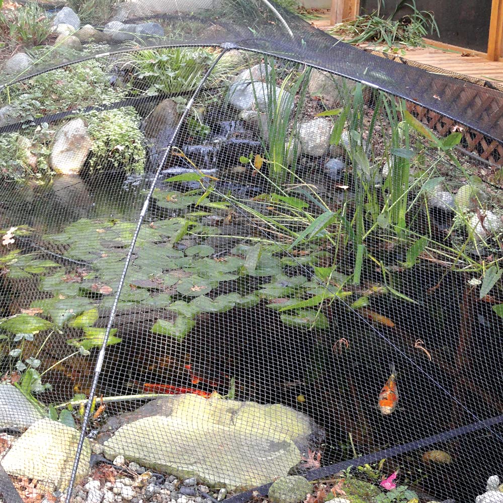Vocray koi pond netting is easy to cut and fit your pond size.