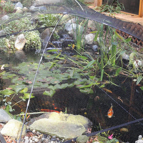 Vocray koi pond netting is easy to cut and fit your pond size.
