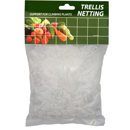 Vocray Plant Trellis Netting 5x15ft setup supports vertical climbing plants efficiently.