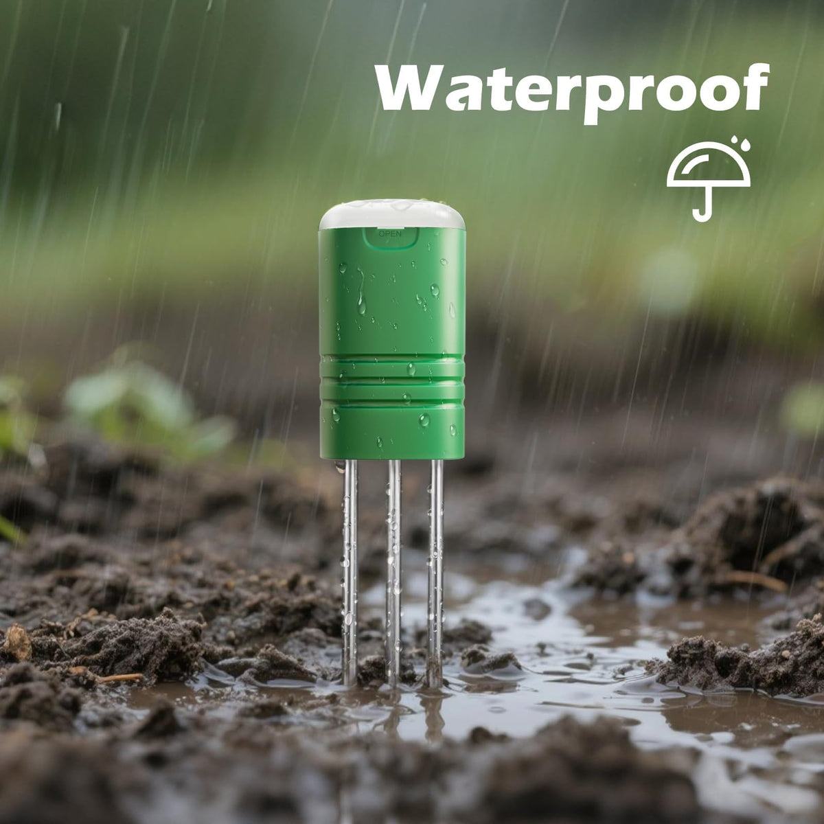 VODESON IPX5 waterproof probes withstand rain for outdoor monitoring