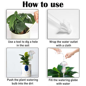 Vodhord indoor-outdoor plant watering system in use